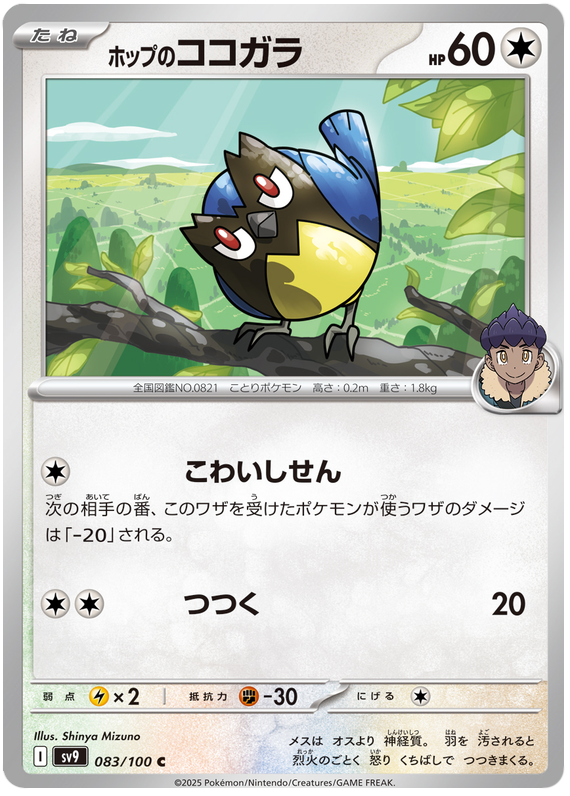 Hop's Rookidee #83 Pokémon Card from Pokemon Japanese Battle Partners Set 