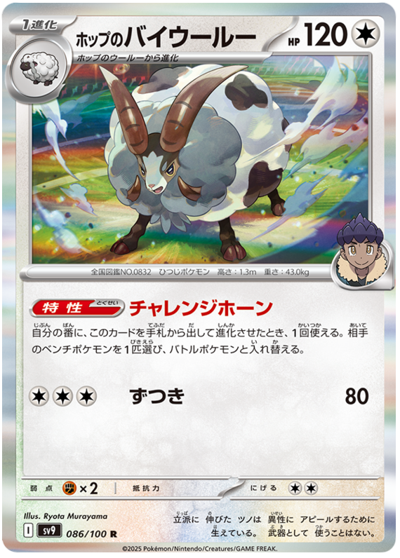 Hop's Dubwool #86 Pokémon Card from Pokemon Japanese Battle Partners Set 
