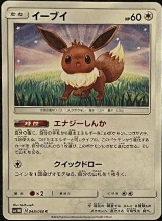 Eevee #48 from Japanese Collection Moon Pokémon card set