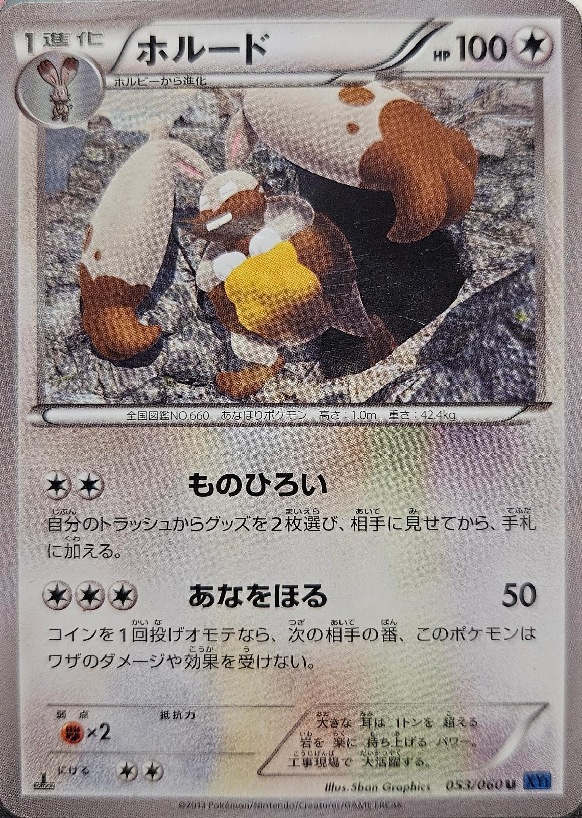 Diggersby #53 Pokémon Card from Pokemon Japanese Collection X Set 