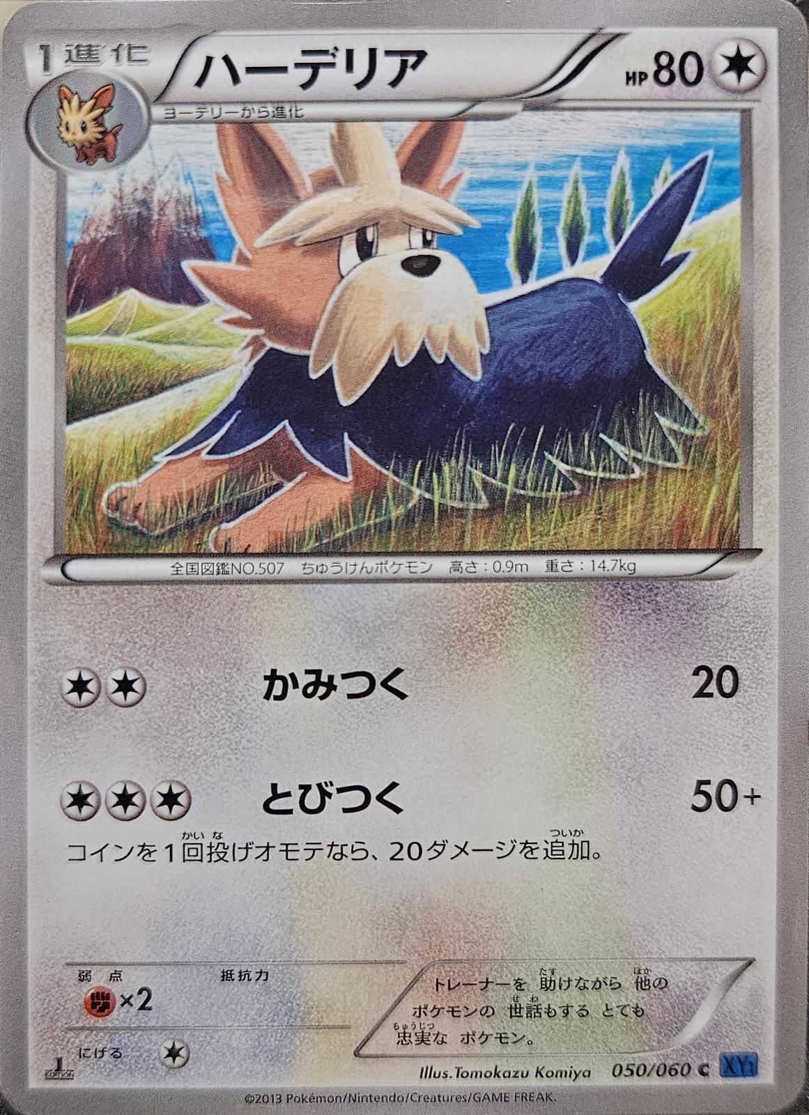 Herdier #50 from Japanese Collection X Pokémon card set