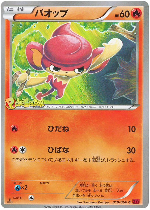 Pansear #10 Pokémon Card from Pokemon Japanese Collection Y Set 