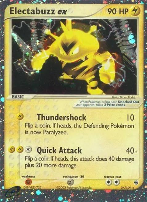 Electabuzz ex #23 from Japanese Ex Ruby & Sapphire Expansion Pack Pokémon card set