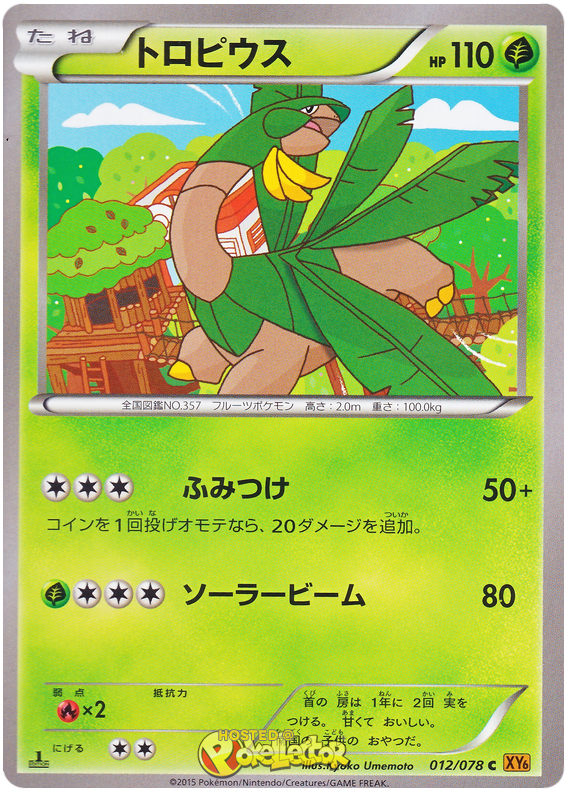 Tropius #12 from Japanese Emerald Break Pokémon card set