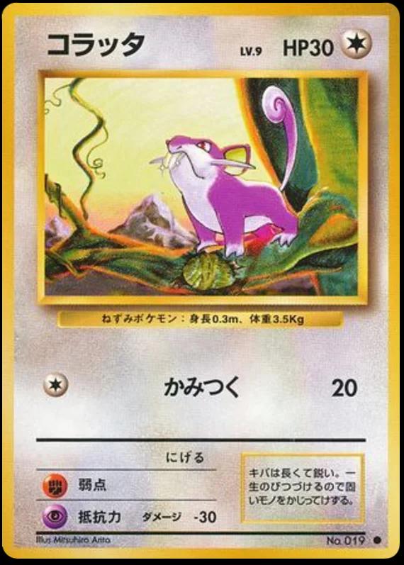 Rattata [No Rarity] #19 Pokémon Card from Pokemon Japanese Expansion Pack Set 