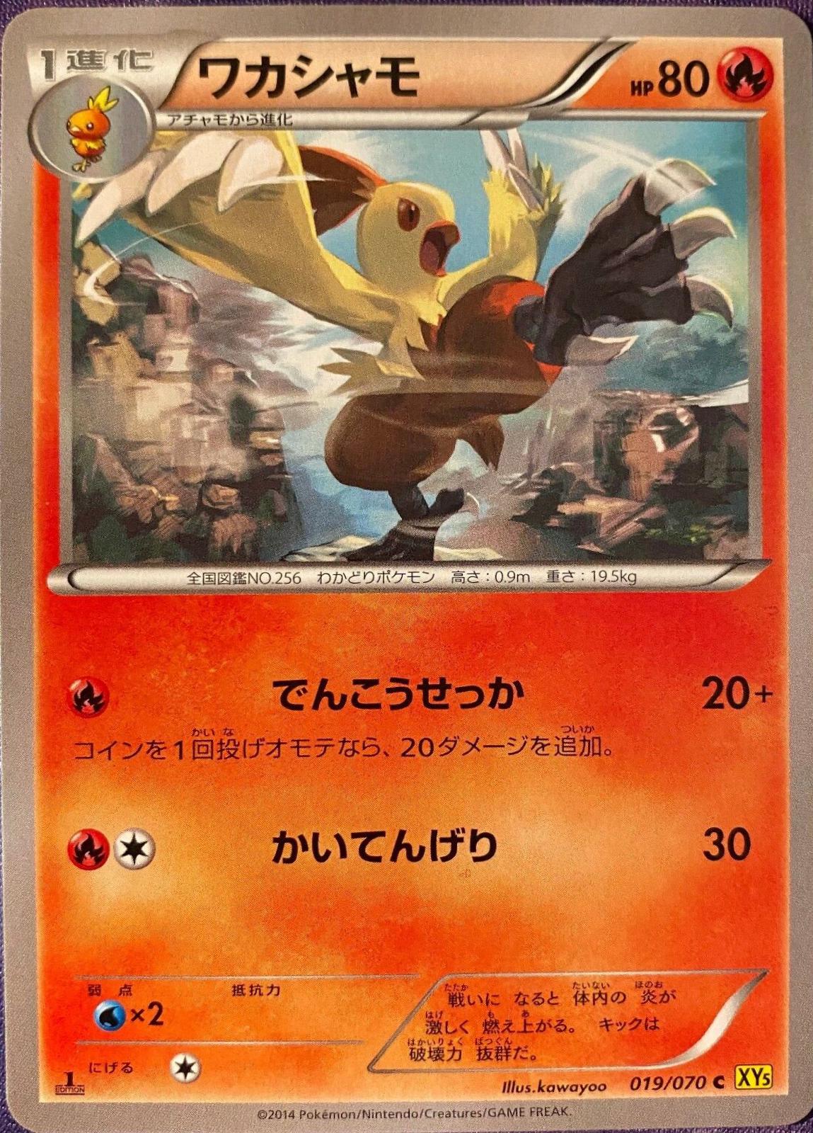 Combusken #19 from Japanese Gaia Volcano Pokémon card set