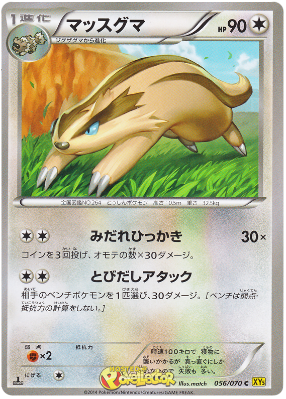 Linoone #56 Pokémon Card from Pokemon Japanese Gaia Volcano Set 