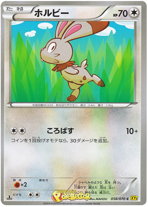 Bunnelby #59 Pokémon Card from Pokemon Japanese Gaia Volcano Set 