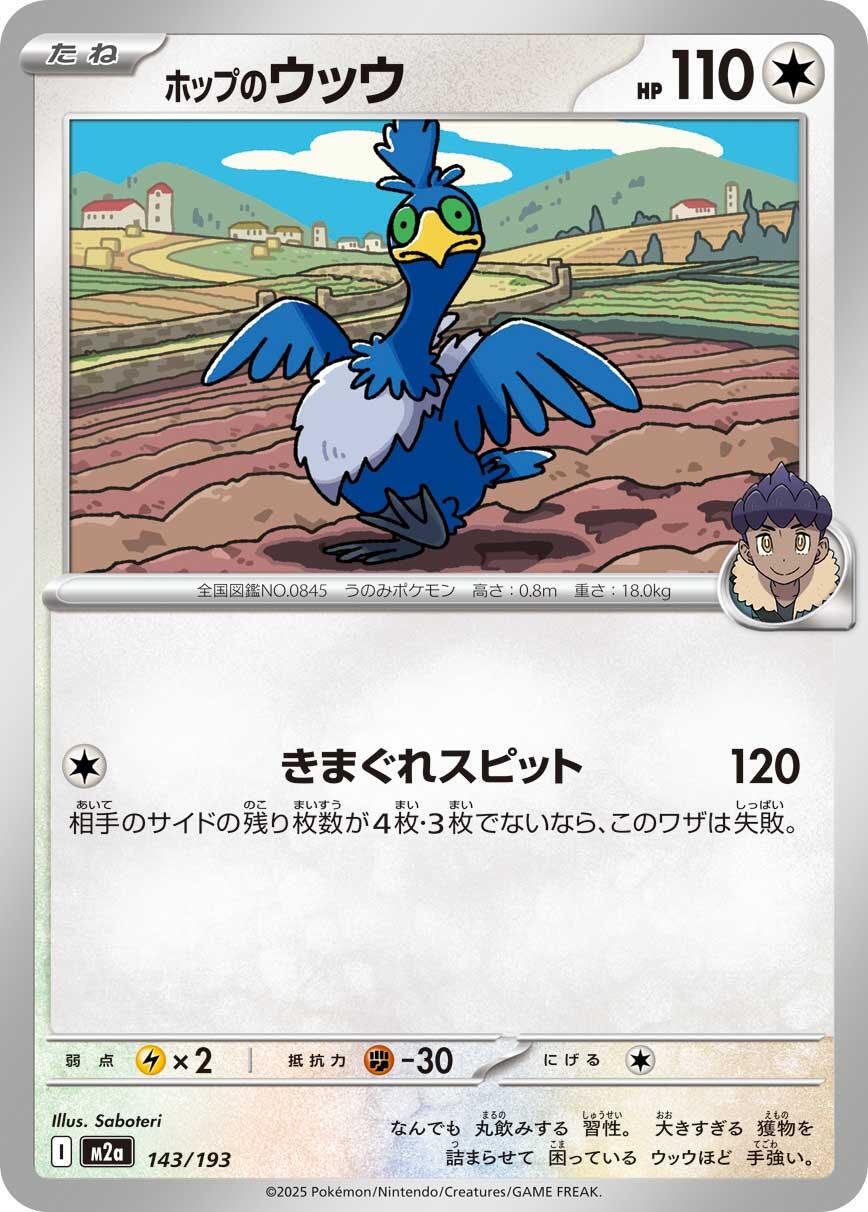 Hop's Cramorant #143 Pokémon Card from Pokemon Japanese Mega Dream ex Set 