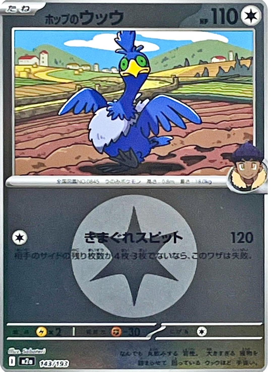 Hop's Cramorant [Energy] #143 Pokémon Card from Pokemon Japanese Mega Dream ex Set 