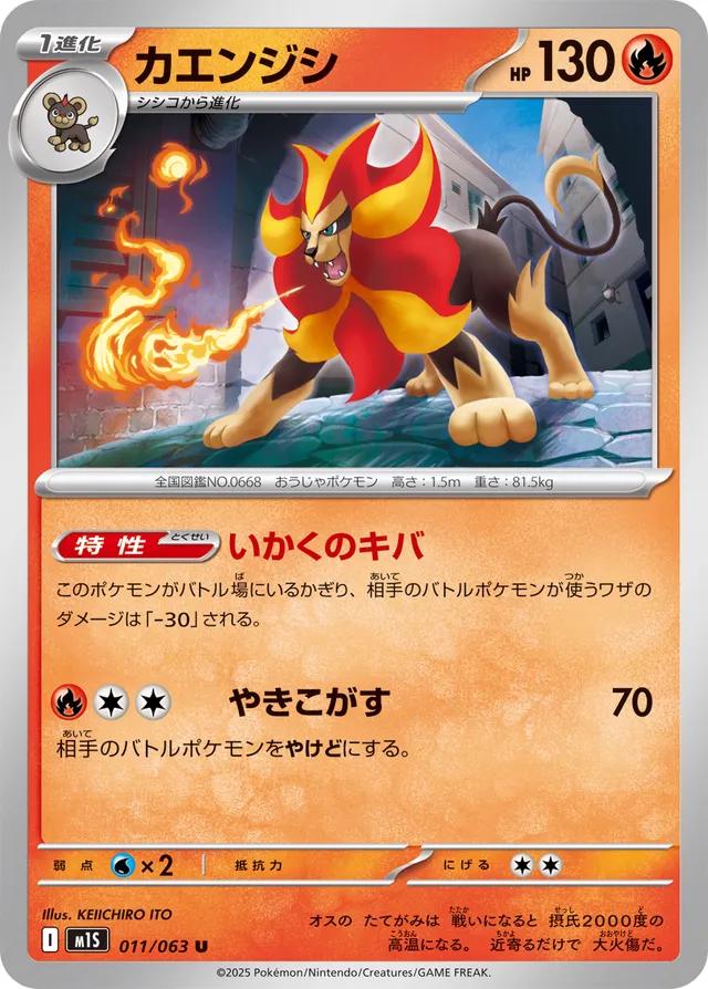 Pyroar #11 Pokémon Card from Pokemon Japanese Mega Symphonia Set 
