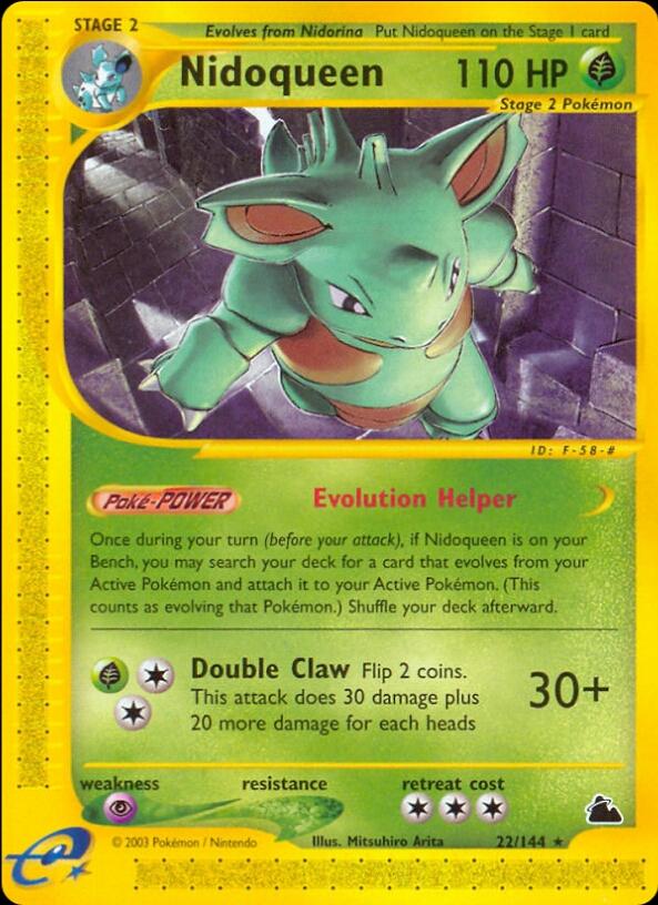 Nidoqueen #10 from Japanese Mysterious Mountains Pokémon card set