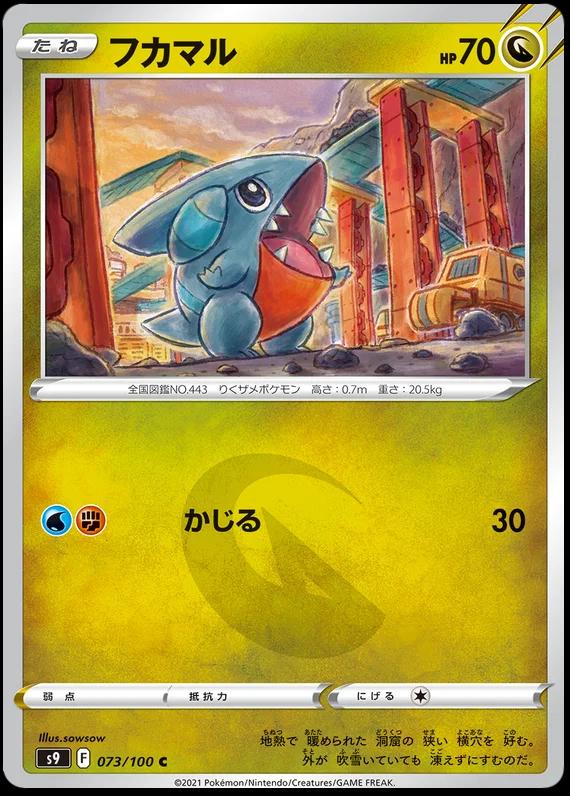 Gible #73 Pokémon Card from Pokemon Japanese Star Birth Set 