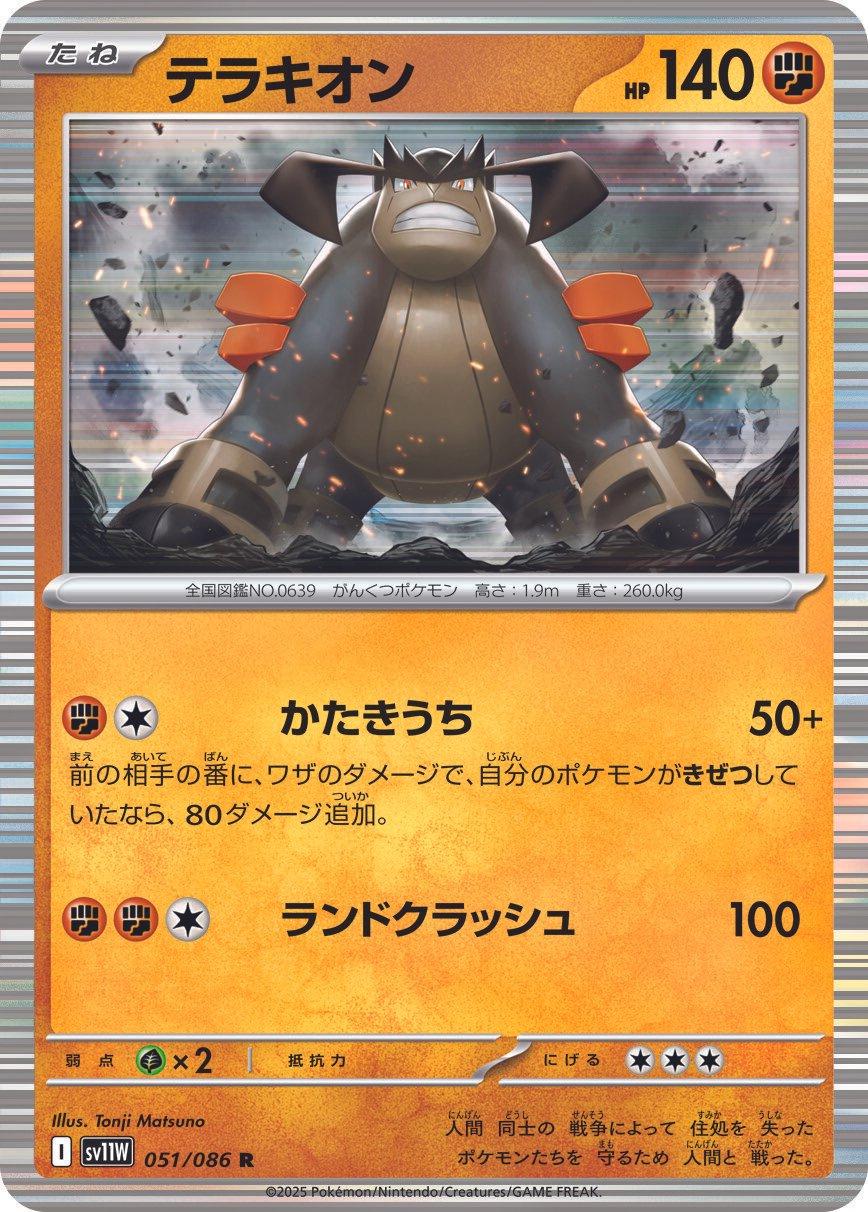 Terrakion #51 Pokémon Card from Pokemon Japanese White Flare Set 