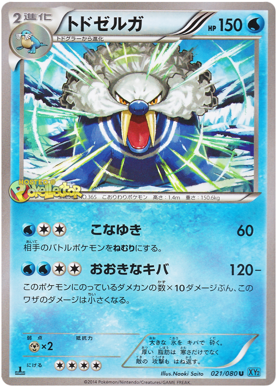 Walrein #21 Pokémon Card from Pokemon Japanese Wild Blaze Set 