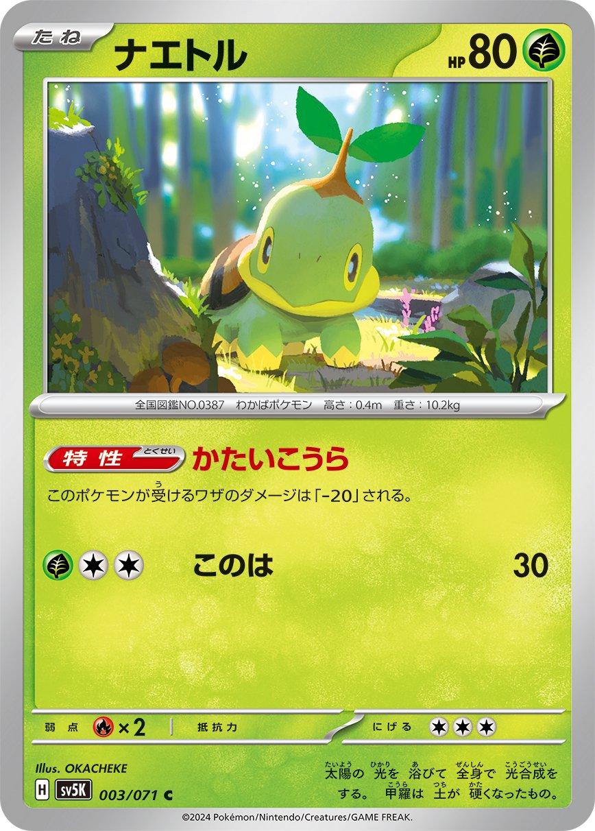 Turtwig #3 Pokémon Card from Pokemon Japanese Wild Force Set 