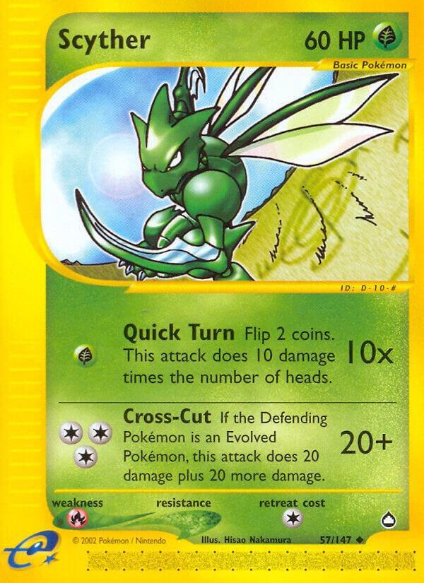 Scyther #17 from Japanese Wind From The Sea Pokémon card set